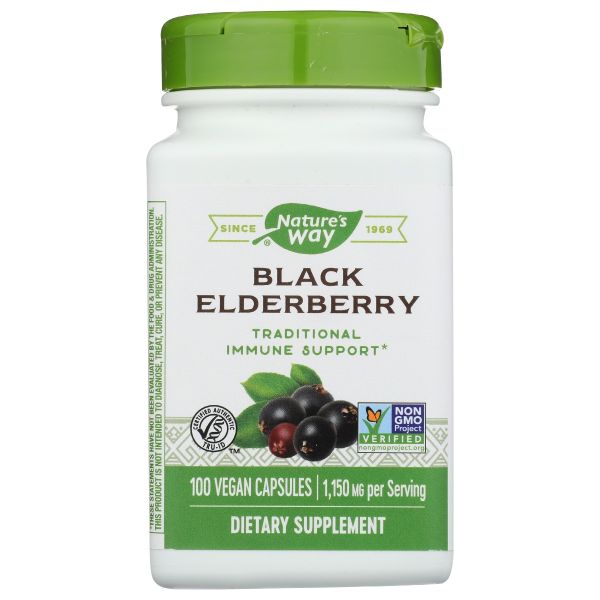 NATURES WAY: Black Elderberry 100Vegcp, 100 cp