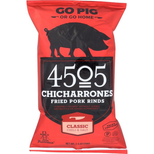 4505 MEATS: Chicharrones Chile & Salt, 2.5 oz