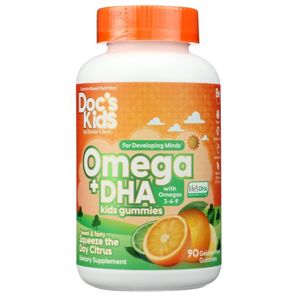 DOCTORS BEST: Kids Omega And Dha Gummy, 90 ea