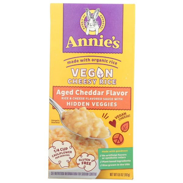 ANNIES HOMEGROWN: Rice Cheesy Cheddar, 6.6 oz