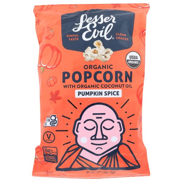 LESSER EVIL: Popcorn Rte Pumpkin Spice, 7 oz