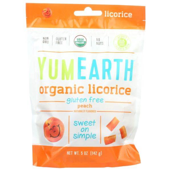 YUMEARTH: Licorice Peach Gf Org, 5 oz
