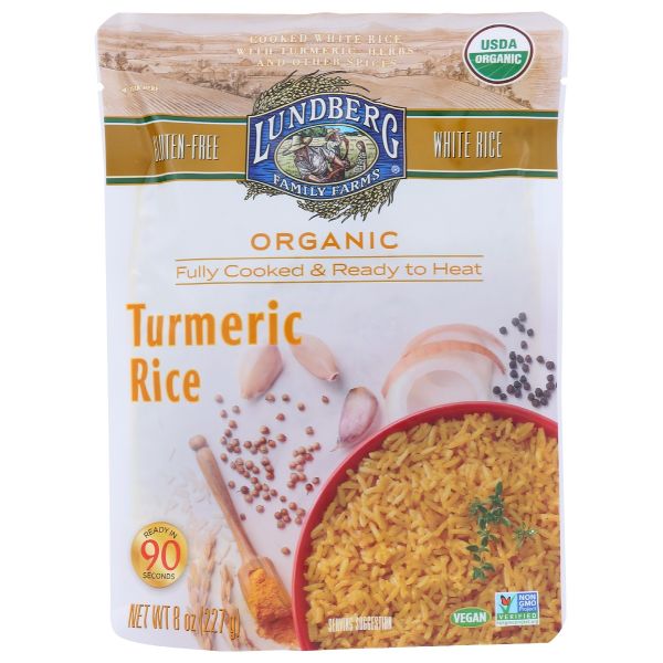 LUNDBERG: Rice Tumeric Org, 8 oz