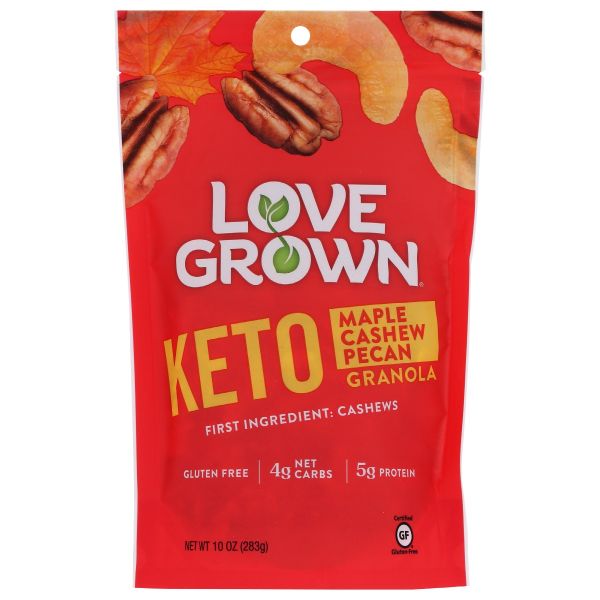 LOVE GROWN: Granola Maple Pecan Keto, 10 oz