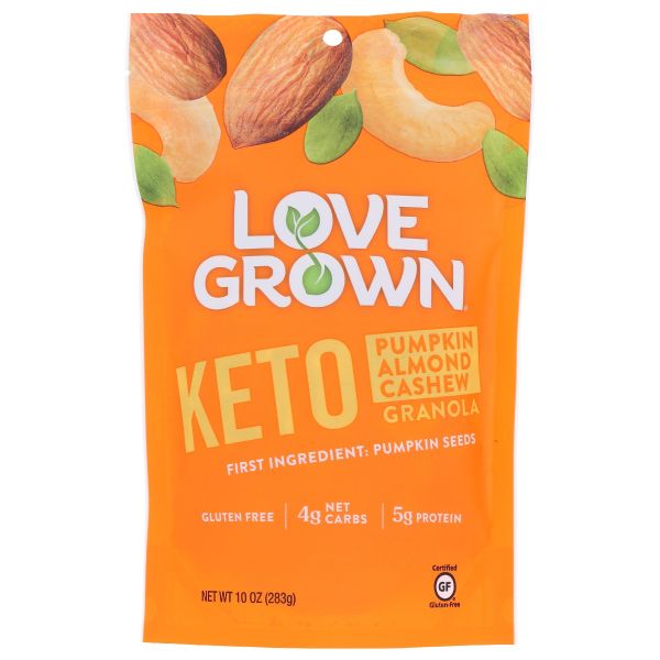LOVE GROWN: Granola Pumpkn Almd Keto, 10 oz