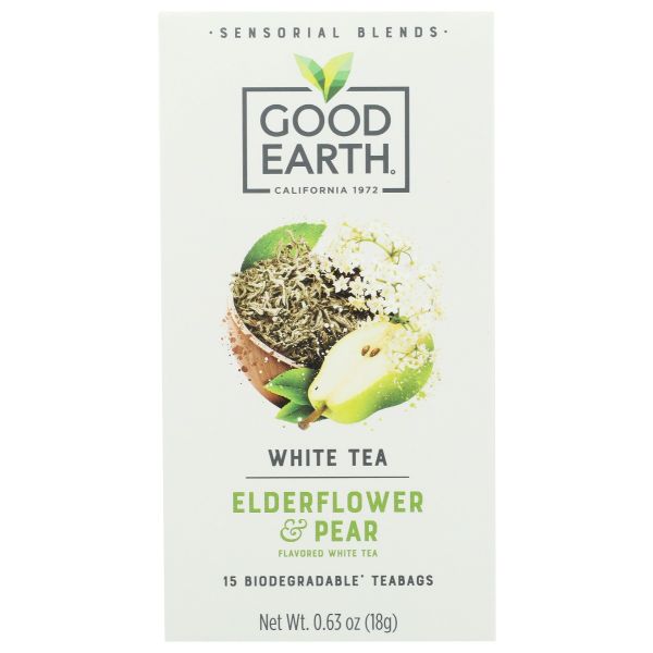 GOOD EARTH: Tea Elderflower Pear, 15 bg