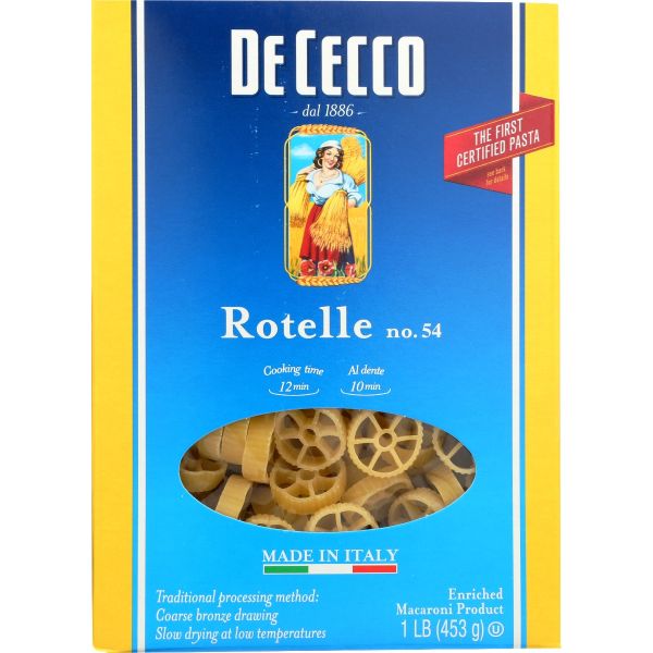 DE CECCO: Rotelle Pasta, 16 oz