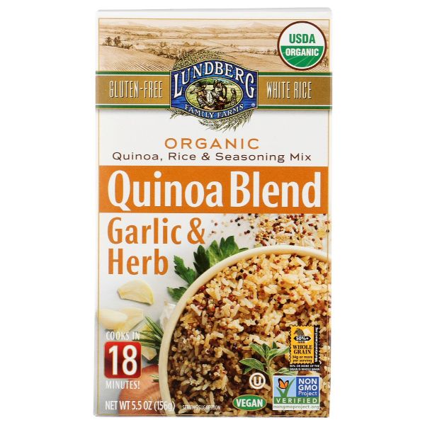 LUNDBERG: Quinoa Wht Rce Glc Hrb En, 5.5 oz