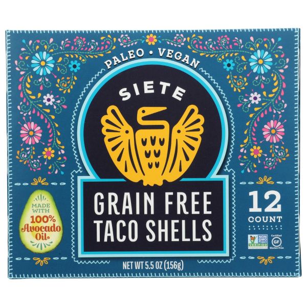 SIETE: Shells Taco Grain Free, 5.5 oz