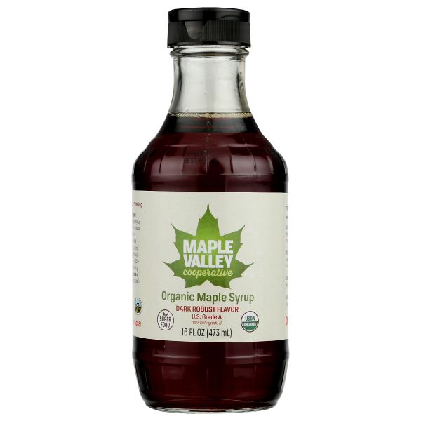 MAPLE VALLEY COOPERATIVE: Syrup Maple Dark Robust Organic, 16 oz