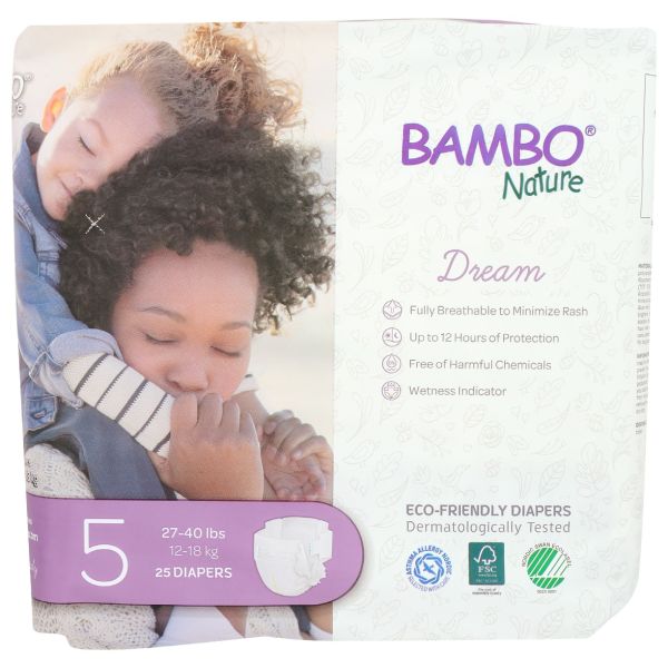 BAMBO NATURE: Diapers Baby Size 5, 25 pk