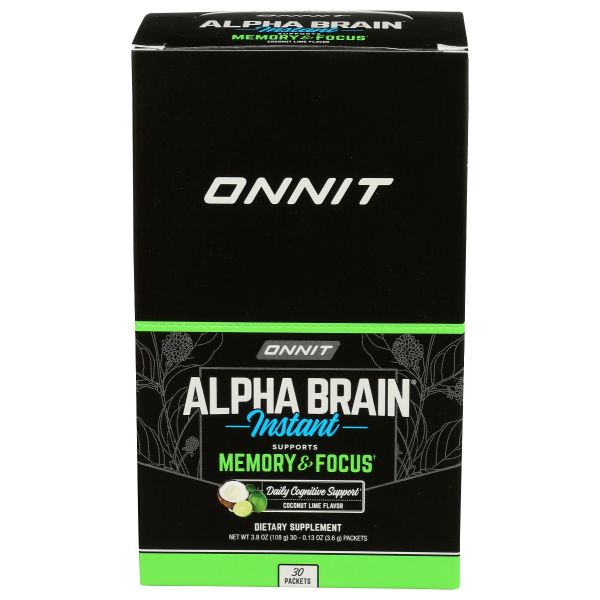 ONNIT: Alpha Brain Pkt Ccnt Lime, 3.9 oz