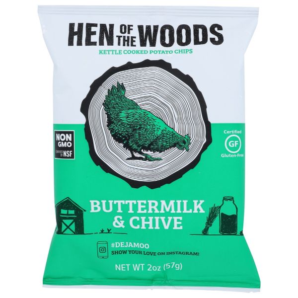HEN OF THE WOODS: Chips Bttrmlk N Chive 2Oz, 2 oz