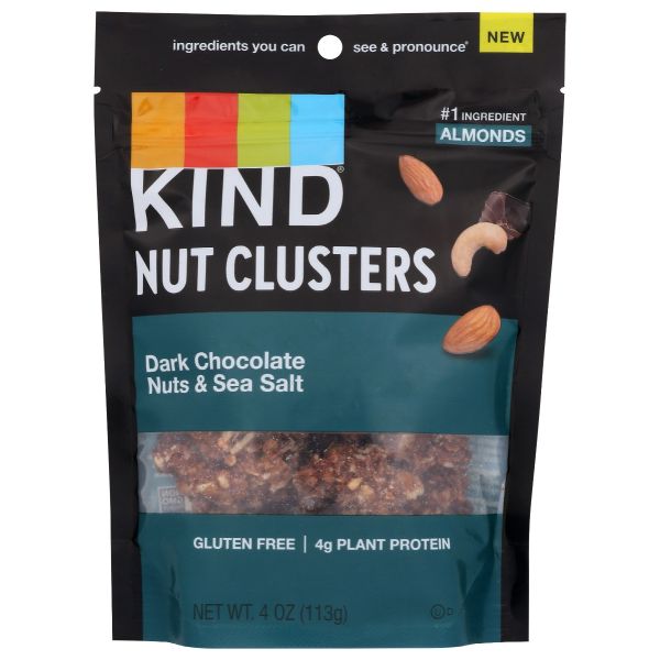 KIND: Cluster Drk Choc Nut Sslt, 4 oz