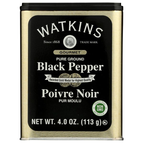 WATKINS: Pepper Blk Granulated, 4 oz