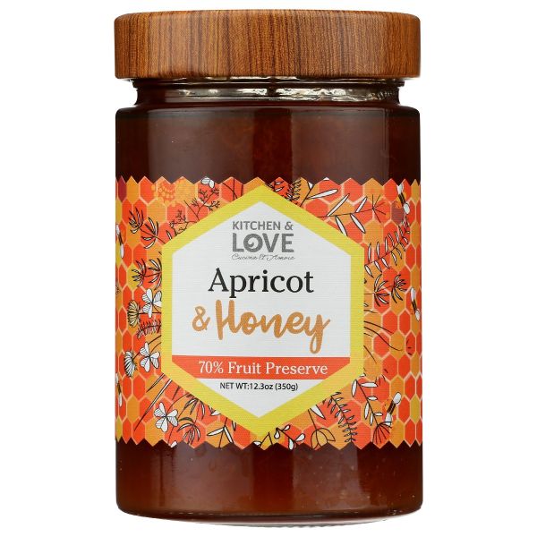 KITCHEN AND LOVE: Preserve Apricot Honey, 12.3 oz