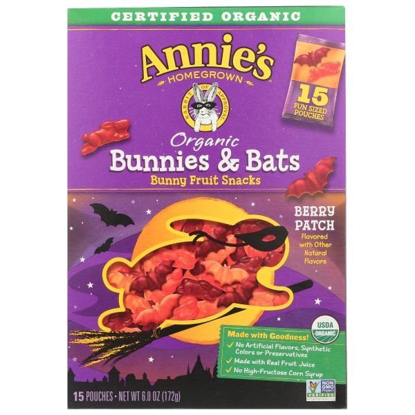ANNIES HOMEGROWN: Fruit Snack Hllween Berry, 6 oz