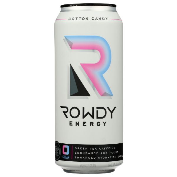 ROWDY ENERGY: Drink Energy Cotton Candy, 16 fo