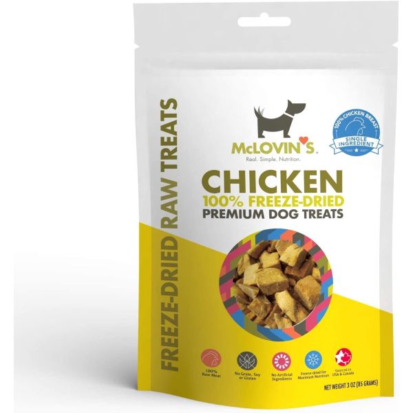 MCLOVINS PET FOOD: Chicken Freeze Dried Dog Treats, 3 oz