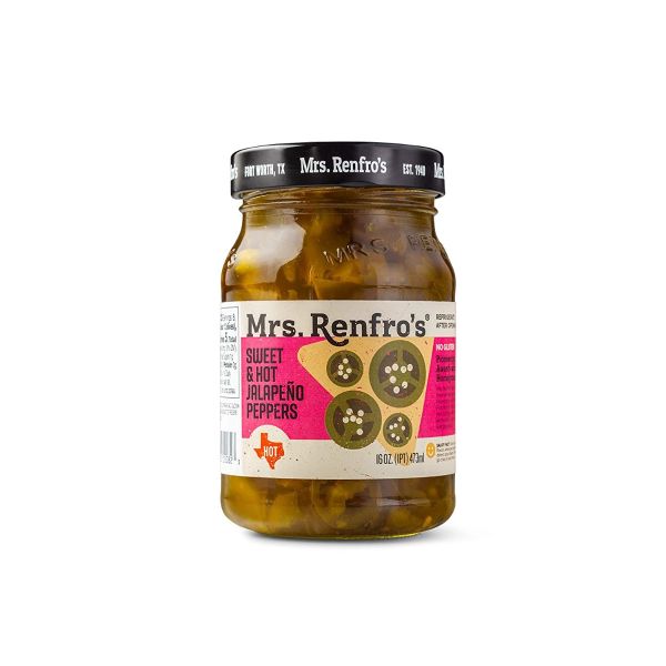 MRS RENFRO: Sweet and Hot Jalapeno Peppers, 16 oz