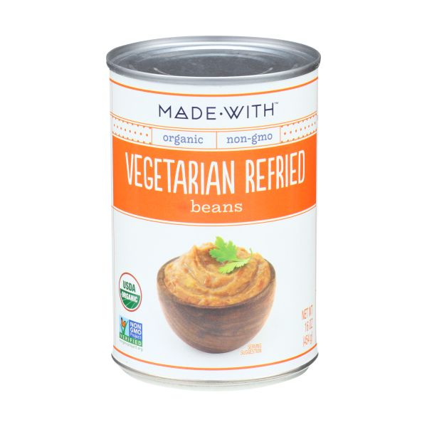 MADE WITH: Organic Vegetarian Refried Beans, 16 oz