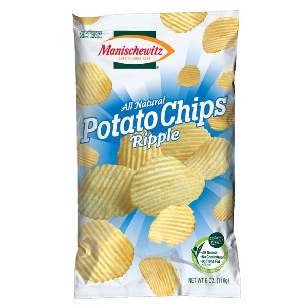 MANISCHEWITZ: Potato Chips Ripple, 6 oz