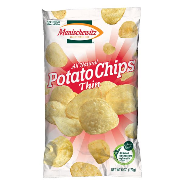 MANISCHEWITZ: Potato Chips Thin, 6 oz