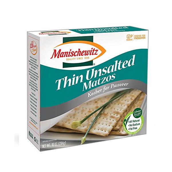 MANISCHEWITZ: Thin Unsalted Matzos, 10 oz