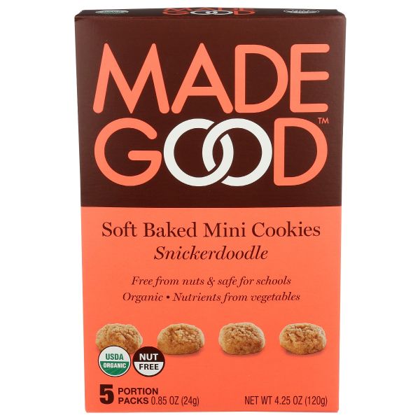 MADEGOOD: Snickerdoodle Soft Baked Mini Cookies, 4.25 oz