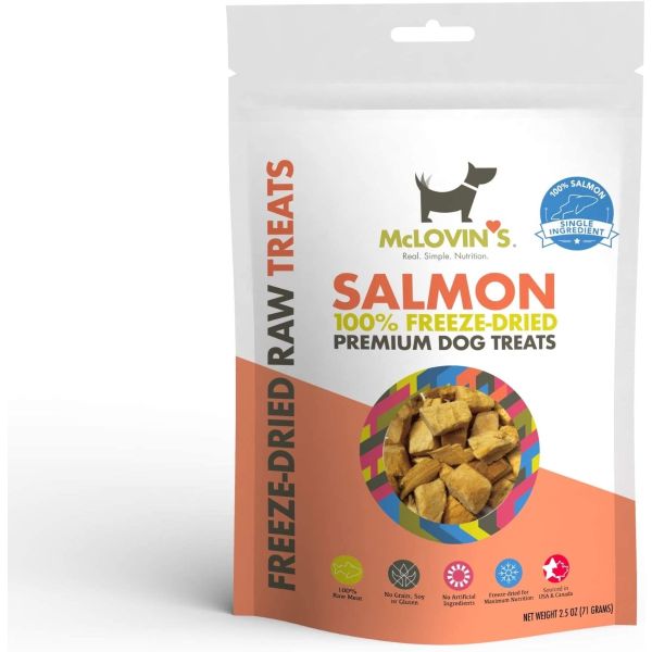 MCLOVINS PET FOOD: Salmon Freeze Dried Dog Treats, 2.5 oz