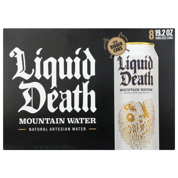 LIQUID DEATH: Mountain Water 8Pk, 153.6 fo