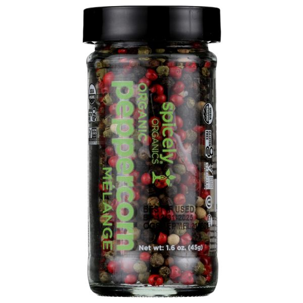 SPICELY ORGANICS: Organic Peppercorn Melange Jar, 1.6 oz
