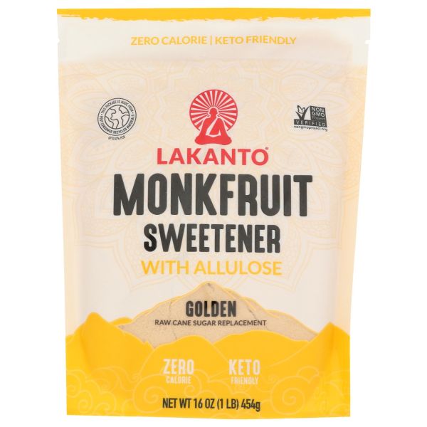 LAKANTO: Golden Monkfruit Sweetener With Allulose, 16 oz