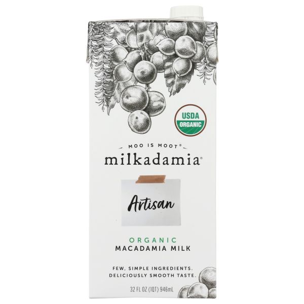 MILKADAMIA: Organic Artisan Macadamia Milk, 32 fo