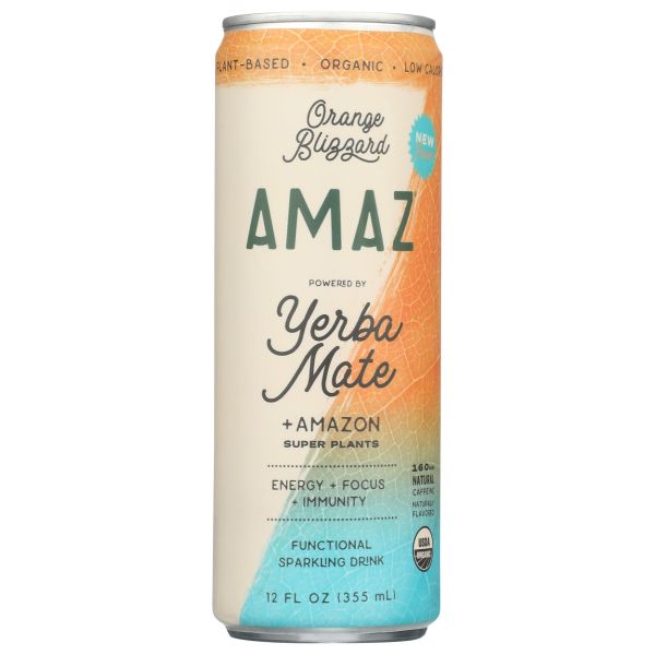 AMAZ: Yerba Mate Orange Mint Functional Drink, 12 fo