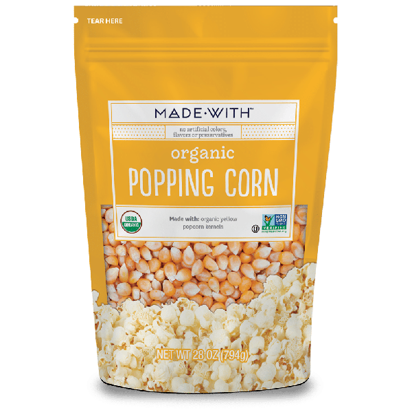 MADE WITH: Organic Popping Corn, 28 oz