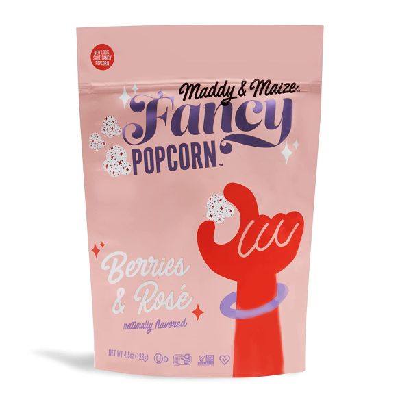 MADDY & MAIZE: Berries And Rose Popcorn, 4.5 oz
