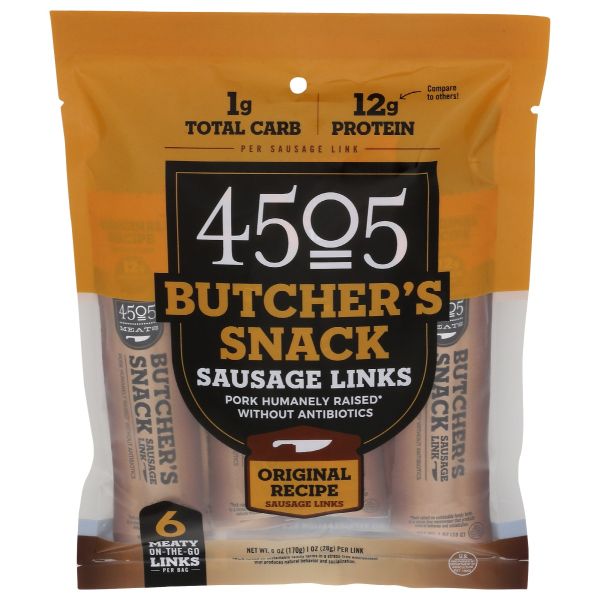 4505 MEATS: Original Sausage Link, 6 oz