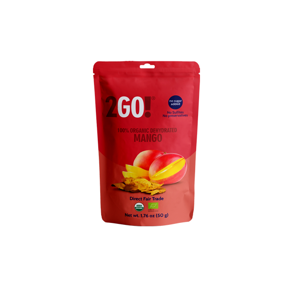2GO: Organic Dried Mango, 1.76 oz