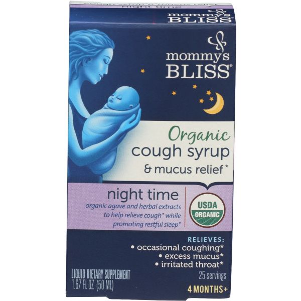 MOMMYS BLISS: Baby Cough Syrup Mucus Nighttme, 1.67 fo