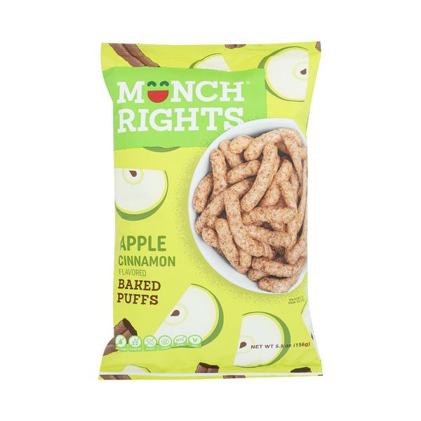 MUNCH RIGHTS: Apple Cinnamon Baked Puffs, 5.5 oz