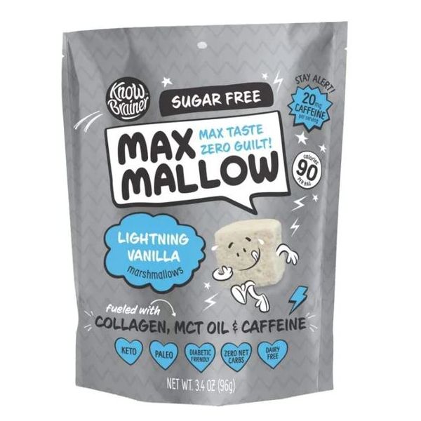 KNOW BRAINER FOODS: Lightning Vanilla Marshmallows, 96 gm