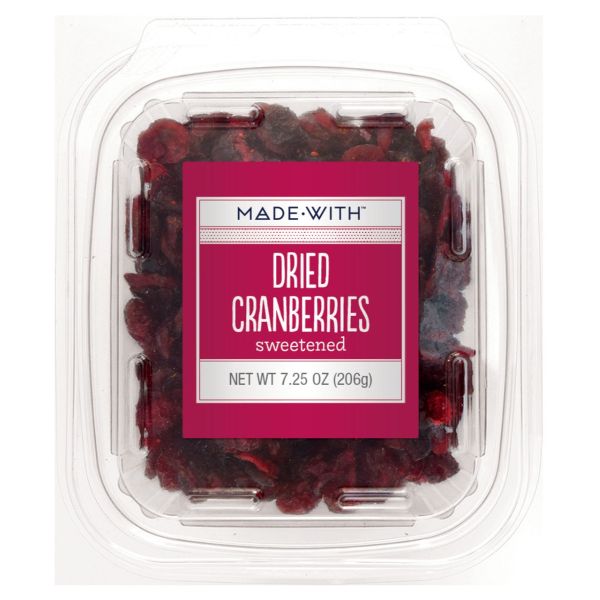 MADE WITH: Dried Cranberries Tub, 7.25 oz