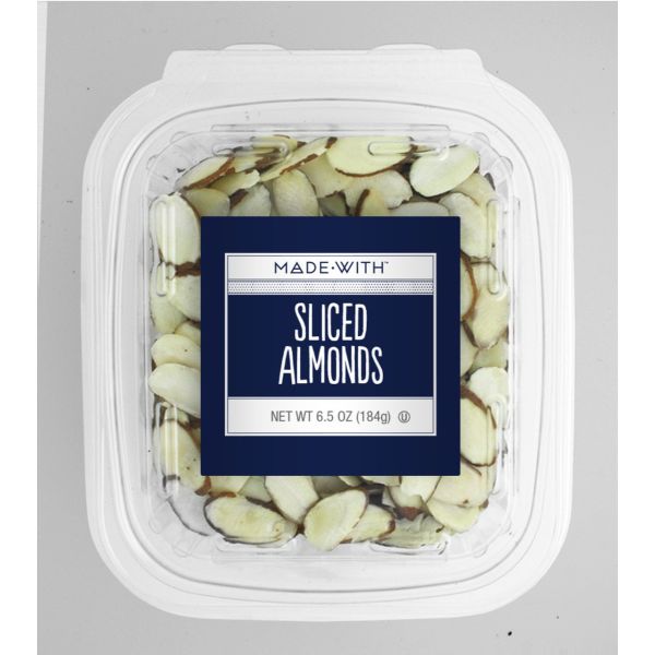 MADE WITH: Sliced Almonds Tub, 6.5 oz