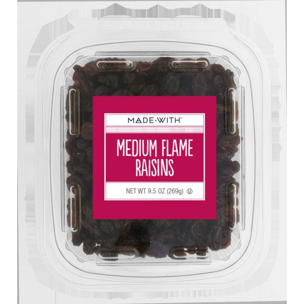 MADE WITH: Medium Flame Raisins Tub, 9.5 oz