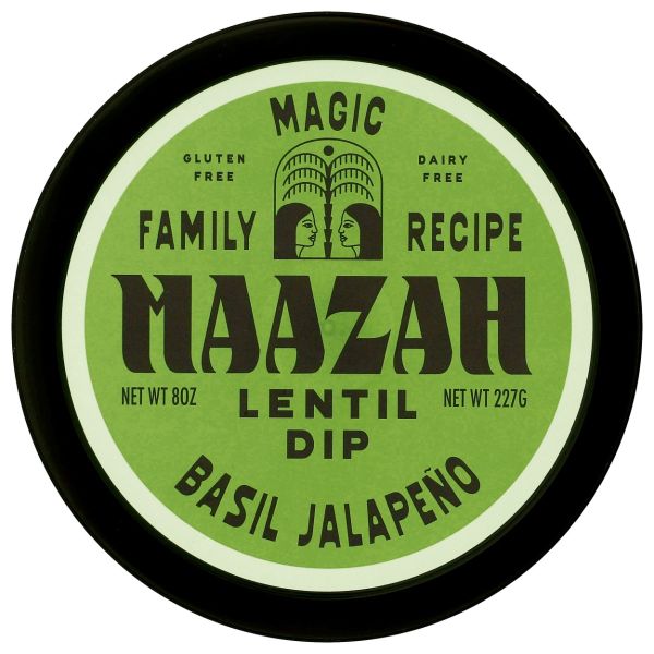 MAAZAH: Basil Jalapeno Lentil Dip, 8 oz