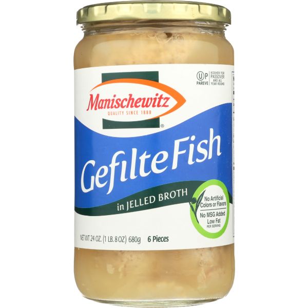 MANISCHEWITZ: Gefilte Fish in Jelled Broth, 24 oz