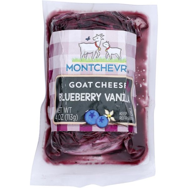 MONTCHEVRE: Blueberry Vanilla Goat Cheese Log, 4 oz