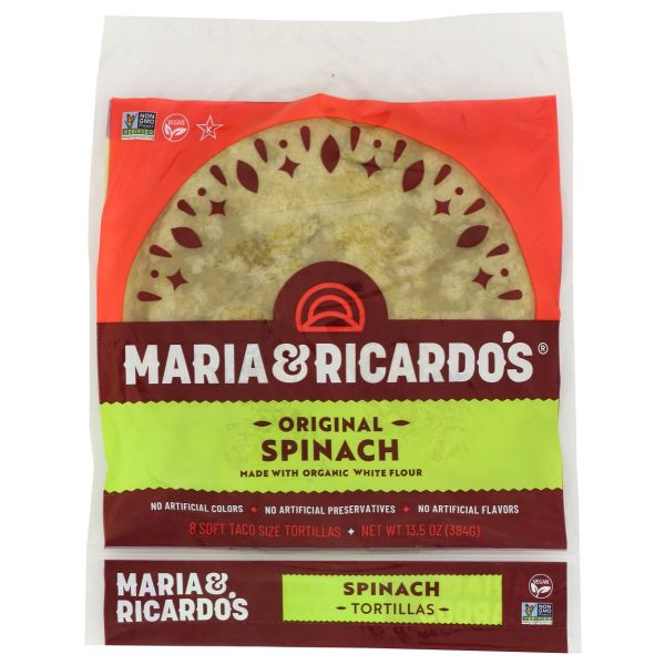 MARIA AND RICARDOS: Spinach Tortillas, 13.5 oz