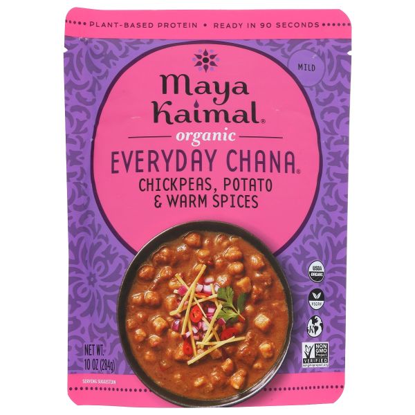 MAYA KAIMAL: Organic Everyday Chana Chickpeas Potato Warm Spices, 10 oz